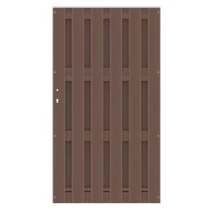 Einzeltor Jumbo WPC braun 1287<br>98x179cm
