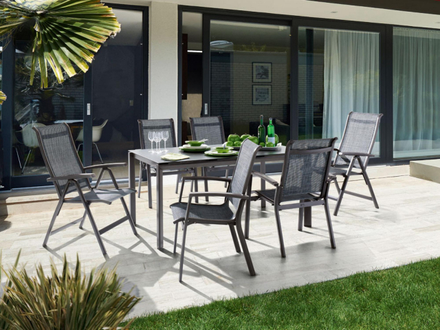 Sieger Calvi Gartenmöbel-Set, eisengrau