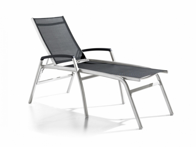 Sieger Bodega extra hohe Komfortliegen-Set, Aluminium graphit