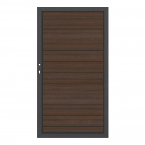 System WPC Tor Platinum braun 2499, DIN links<br>H:180cm, Sonderbreite