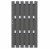 Einzeltor Jumbo WPC Alu Design anthrazit-silber 4361 - H:179cm, Sonderbreite