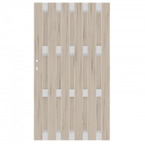 Einzeltor Jumbo WPC Alu Design sand 4361 - H: 179cm, Sonderbreite