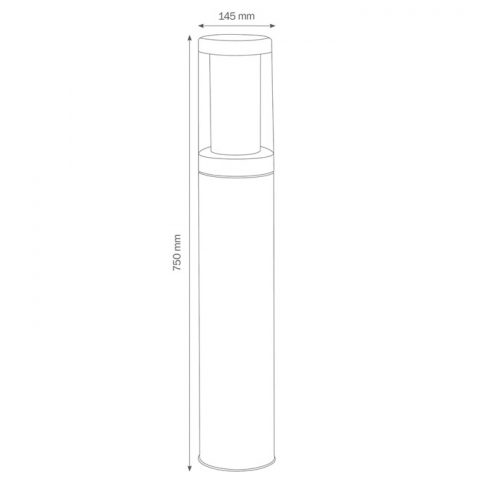 LCD Standleuchte 1256 Edelstahl