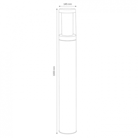 LCD Standleuchte 1257 Edelstahl