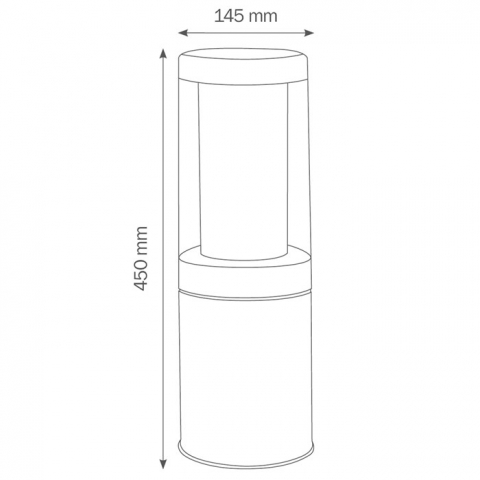 LCD Standleuchte 1310 Graphit