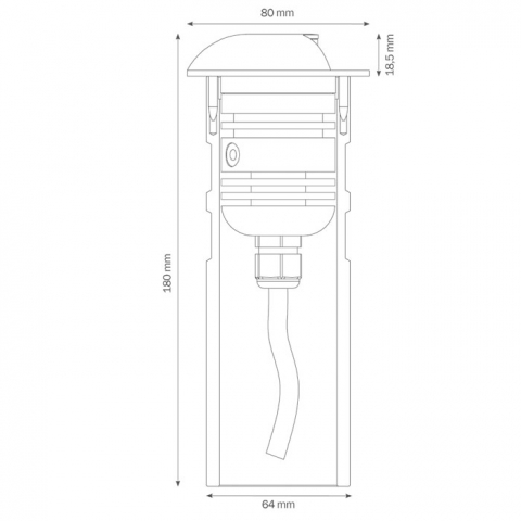 LCD Einbaustrahler 1465LED Bronze