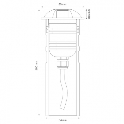 LCD Einbaustrahler 1467LED Bronze