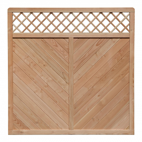 Zaun Fiona 50013 180x180cm mit Gitter Lrche natur