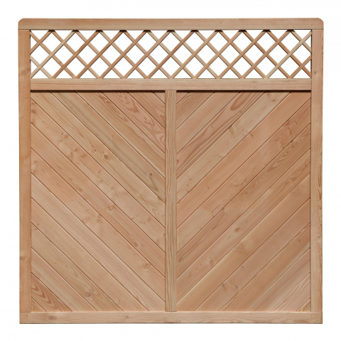 Zaun Fiona 50013 180x180cm mit Gitter Lrche natur