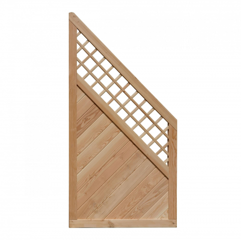 Zaun Fiona Abschlu 50015 90x180/90cm - mit Gitter Lrche natur