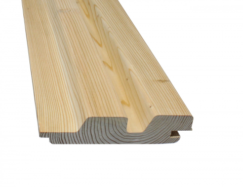 Fassadenprofil Doppelrautenprofil 27x144mm aus sibirische Lrche