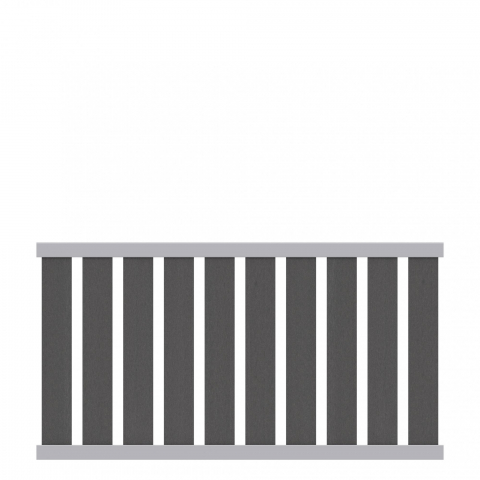 Raja WPC XL Alu Vorgartenzaun-Set 0623, - 180x95cm