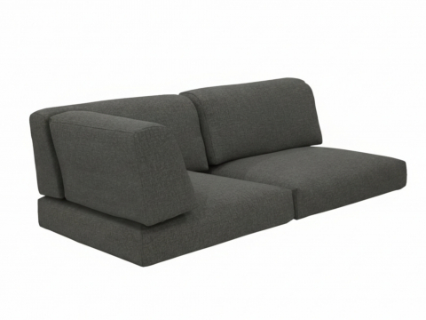 Zebra Belvedere 2-Sitzer, Lehne links Kissen-Set 3676 Tuva medium grey