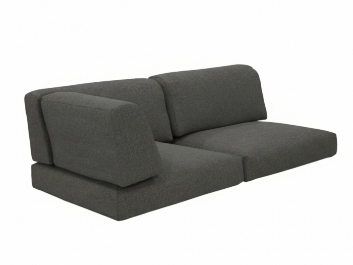 Zebra Belvedere 2-Sitzer, Lehne links Kissen-Set 3676 Tuva medium grey