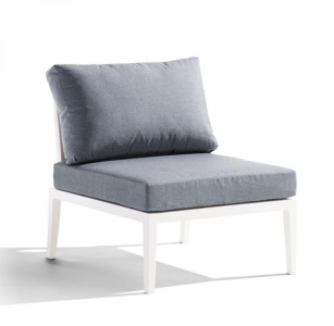 Sieger Cannes Mittelelement Aluminium wei&szlig; inkl. Polster