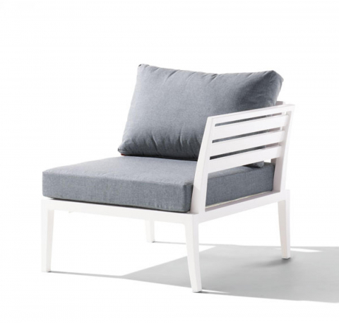 Sieger Cannes Seitenelement rechts Aluminium wei&szlig; mit Polstern (Ausstellungsst&uuml;ck)