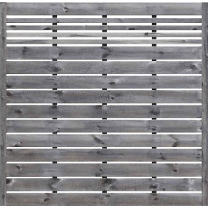 Zaun Sina 180x180cm mit Gitter Kiefer kdi grau 51203