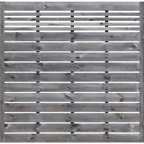 Zaun Sina 180x180cm mit Gitter Kiefer kdi grau 51203
