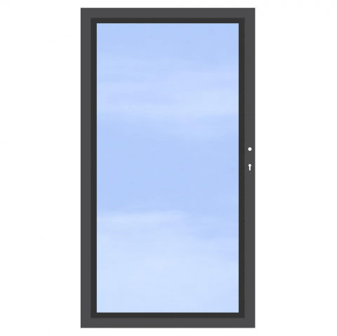 System Glas Zauntor Klar 4460, DIN rechts - H:180cm, Anthrazitrahmen, Sonderbreite