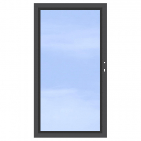System Glas Zauntor Klar 4460, DIN rechts - H:180cm, Anthrazitrahmen, Sonderbreite