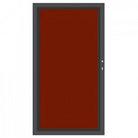 System Board Tor rot 2769, DIN rechts H:180cm, Anthrazitrahmen, Sonderbreite