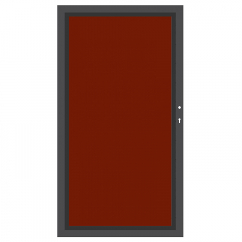 System Board Tor rot 2769, DIN rechts H:180cm, Anthrazitrahmen, Sonderbreite