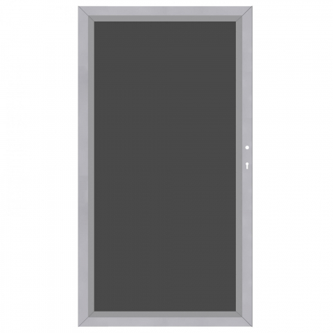 System Board Tor schiefer 2769, DIN rechts - H:180cm, Silberrahmen, Sonderbreite