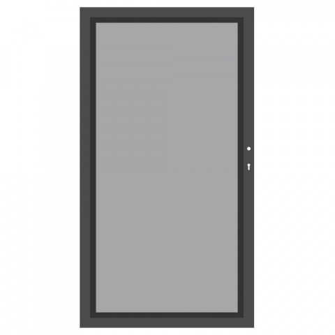 System Board Tor titangrau 2769, DIN rechts H:180cm, Anthrazitrahmen, Sonderbreite