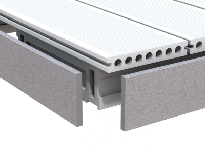 DreamDeck WPC Plus, Plus XL Abschlussleiste 2485<br>10x80mm grau