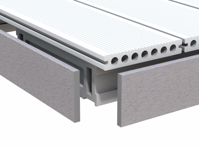 DreamDeck WPC Plus, Plus XL Abschlussleiste 2485 - 10x80mm grau