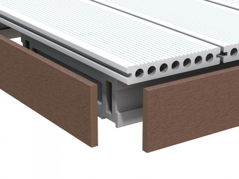 DreamDeck WPC Plus, Plus XL Abschlussleiste 2679 - 10x80mm mandel