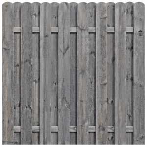 Bohlenzaun Boleo gerade Kiefer kdi grau 180x180cm 51192