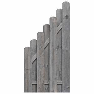 Bohlenzaun Boleo Abschluss Kiefer kdi grau 90x180-90cm 51194