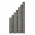 Bohlenzaun Boleo Abschluss Kiefer kdi grau 90x180-90cm 51194