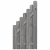 Bohlenzaun Boleo Abschluss Kiefer kdi grau 90x180-90cm 51194