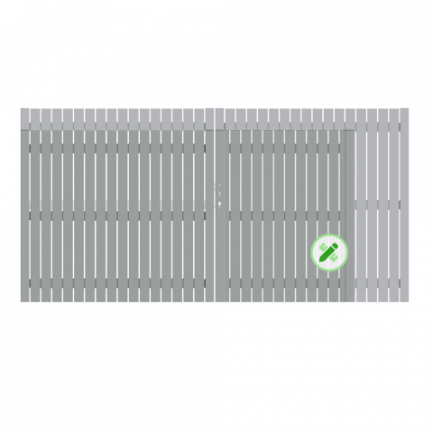 Squadra Doppeltor silber 2562 - H: 90cm, Sonderbreite
