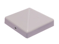 Pfostenkappe Pyramide Alu weiss 70x70mm
