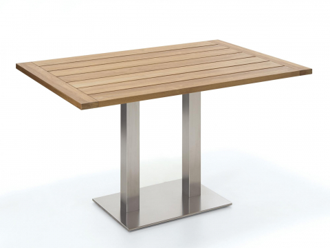 Niehoff Bistro Tisch rechteckig 140x95cm, Teak recycelt