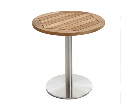 Niehoff Bistro Tisch rund 70cm, Teak recycelt