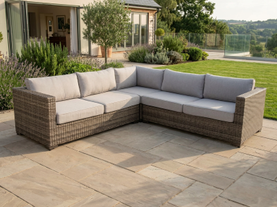 Brafab Ninja Loungegruppe 252x252cm , Geflecht New Rustic, inkl. Kissen