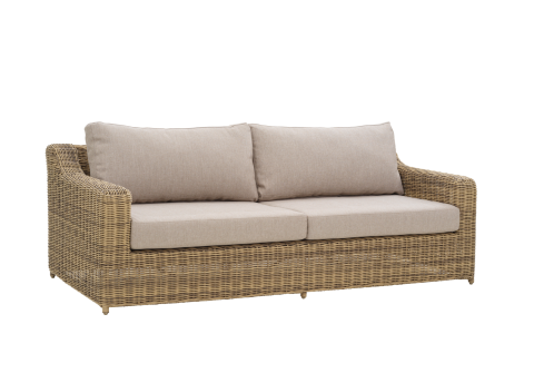 Brafab Glendon Lounge 2,5-Sitzer 219cm rustic-beige, inkl. Auflagen