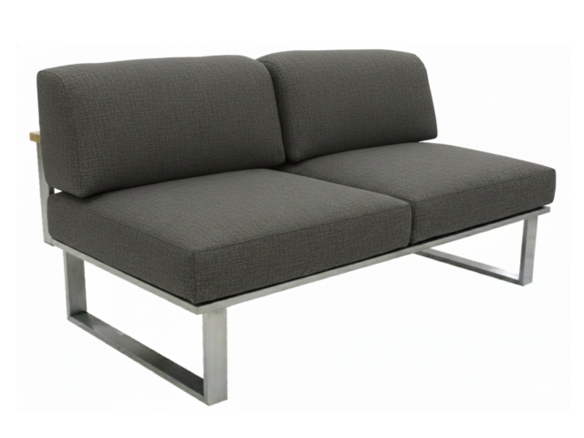 Zebra Belvedere Lounge 2-Sitzer, Mitte Set - inkl. Kissen Tuva medium grey