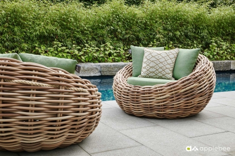 Apple Bee Cocoon Lounge Chair Gr�n 130x130x92cm