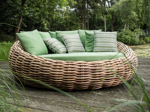 Apple Bee Cocoon Daybed Gr�n inkl. Kissen 220x220x92cm