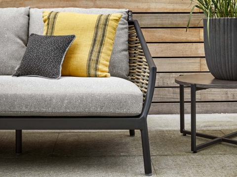 Apple Bee Milou 3-Sitzer Sofa schwarz 203cm