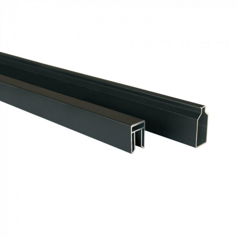 Elephant Steckzaun Set Rhombus WPC ipe co-extrudiert Leisten Schwarz