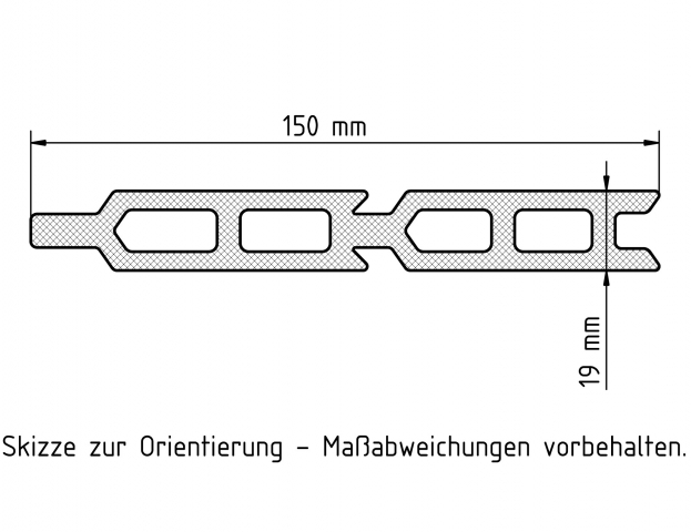 Elephant Steckzaun Rhombus WPC nero co-extrudiert, 6er Set