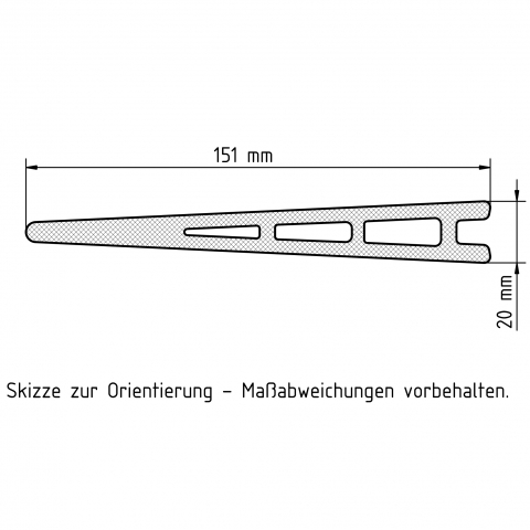 Elephant Prisma Profil 2er-Set anthrazit WPC für Steckzaun, 15,1x180cm