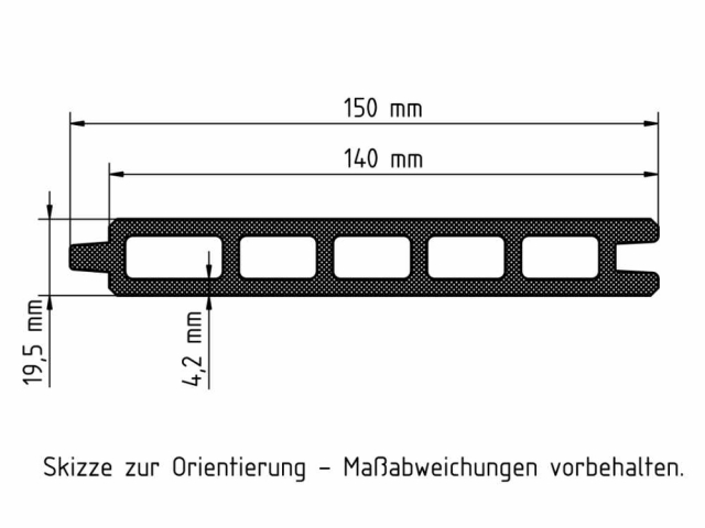 Elephant Steckzaun Set Mix and Match 180x174cm WPC Bicolor grau mit anthr. Leiste
