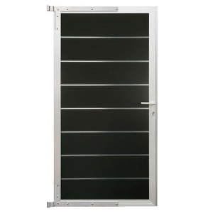 Elephant Zauntor Modular 180 WPC anthrazit, Leiste Silber 90x176cm inkl. Beschlag